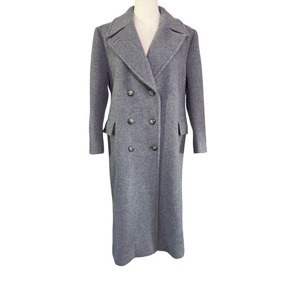 Pendleton 100% Virgin Wool Long Double-Breasted Coat Gray Size Women's  8 USA - Picture 1 of 10